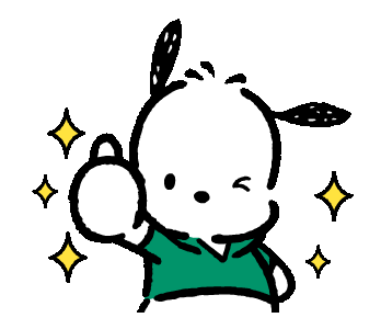 pochacco giving a thumbs up